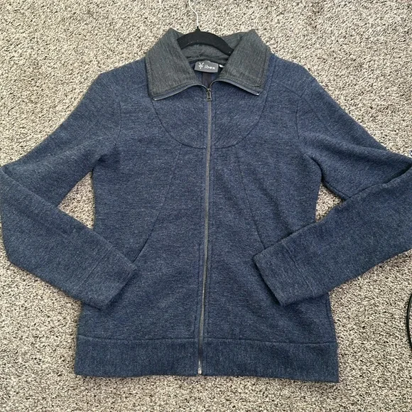 ibex zip up Marino wool jacket size small